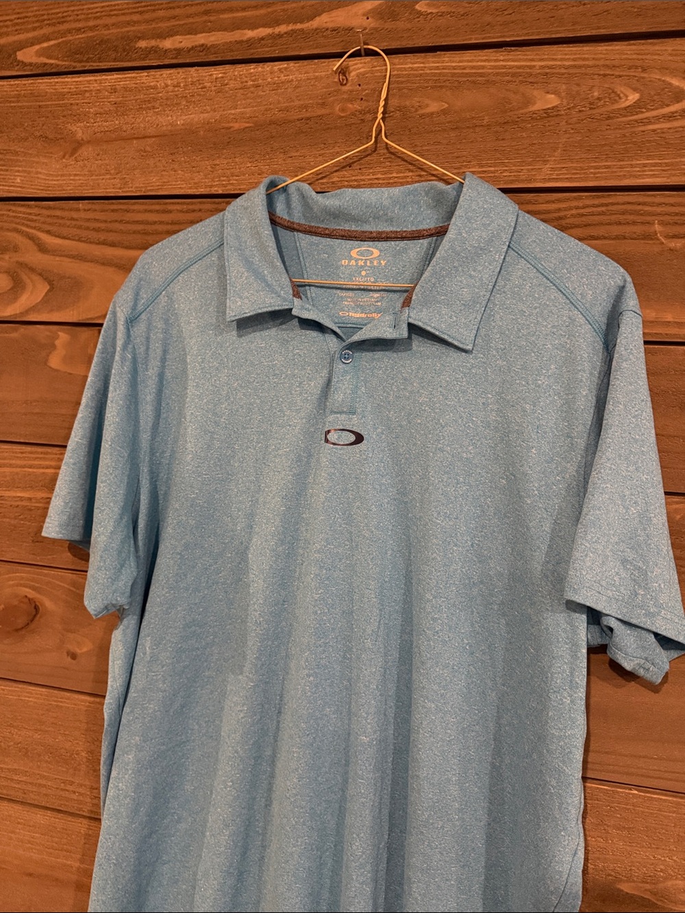 Men’s Oakley Light Blue Heather Performance Polo